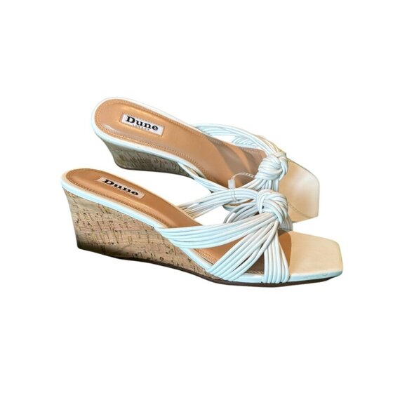 Dune Kope Leather Knot Slim Wedge Sandals, Dune of London SZ:EU38/US8 - Picture 4 of 5